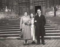 My Parents with Ginette in Beauvais in 1951
