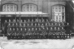This appears to be a picture of his initial RAF training group - Dad is front row, 4 from the right