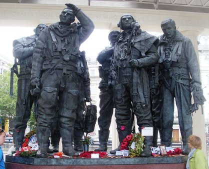 The Bomber Command memorial near Hyde Park, London