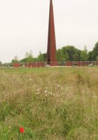 The Memorial Spire and walls at the International Bomber Command Centre, Lincoln