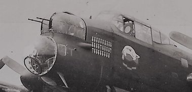My Father's office, the Bomb Aimer's position and the cockpit- ME699 wore nose art featuring a duck billed platypus on a bomb and the motto "Facta non verba" (Deeds not words)